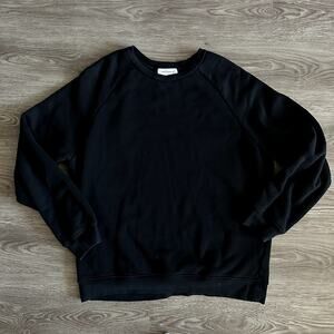 Ninety Percent Black Crewneck Sweater 100% Organic Cotton - Size Large